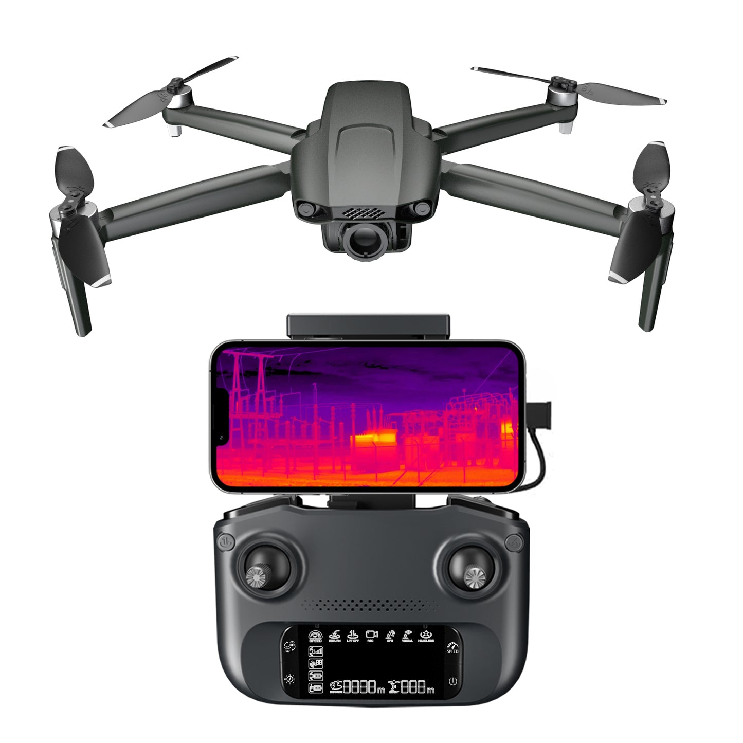 Hdaniee Night Vision Thermal Imaging Drone- 256/640