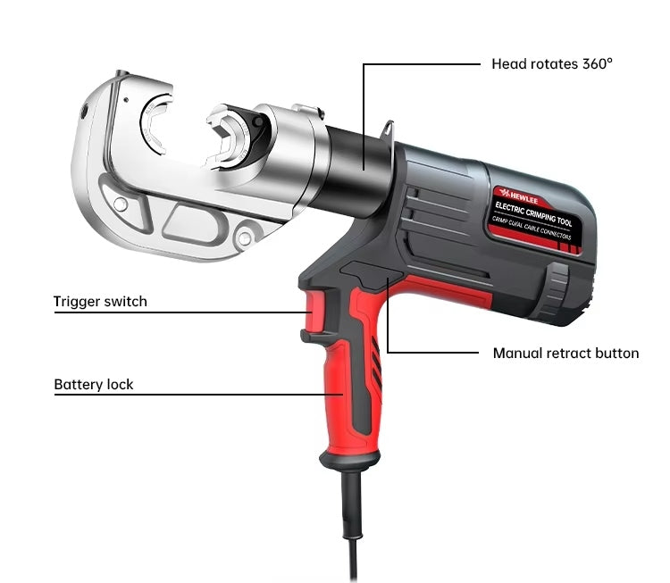 Hewlee Elektrikli 400mm Hidrolik Kablo Pabucu Sıkma