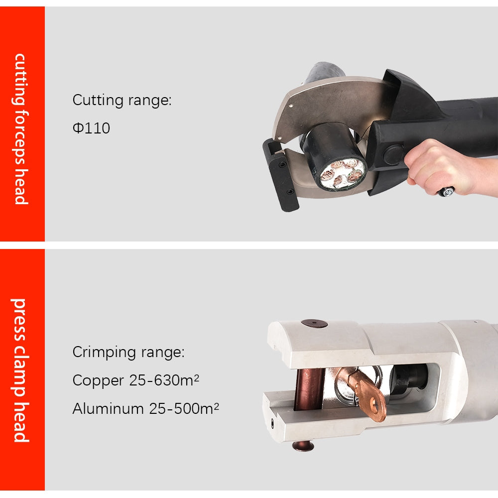 Shida Şarjlı Hidrolik Kablo 630mm Sıkma + 120C Kesme