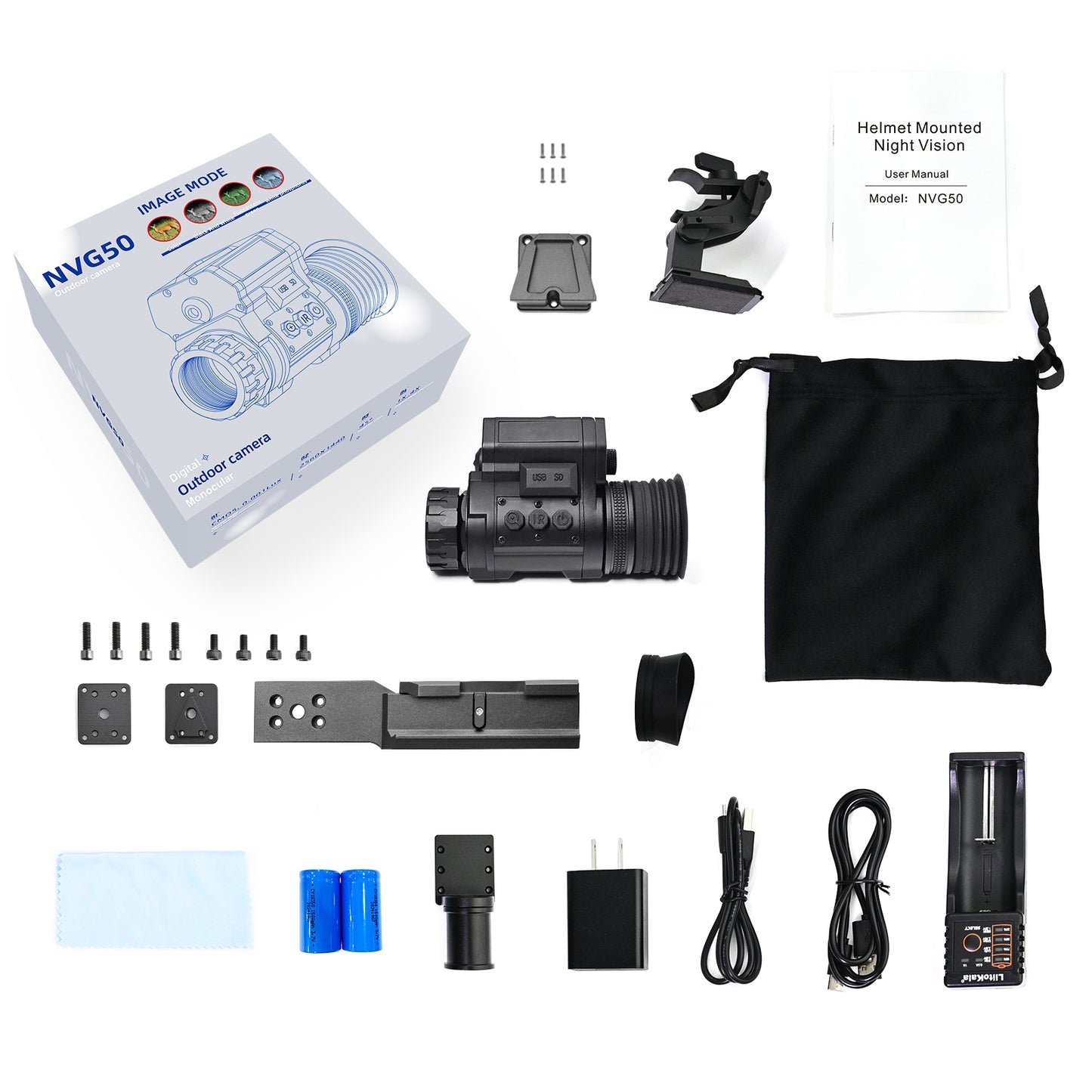 NVG50 Binock Kask Monteli Gece Görüş Gözlük