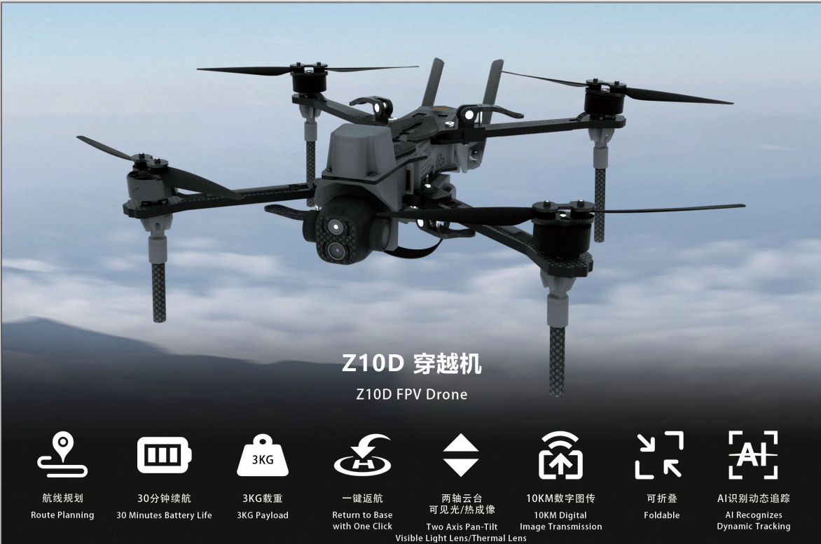 Dual 384×288 Thermal Drone & 2K HD + 1.5 Kg Payload