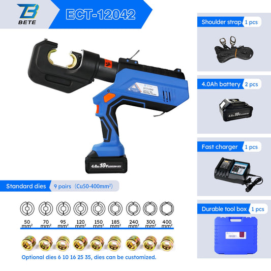 ECT-12042 Cordless Hydraulic Cable Crimping 12t