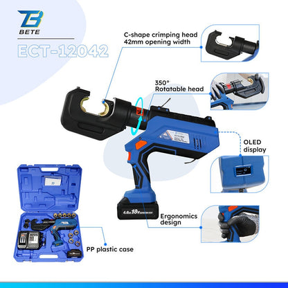 ECT-12042 Cordless Hydraulic Cable Crimping 12t