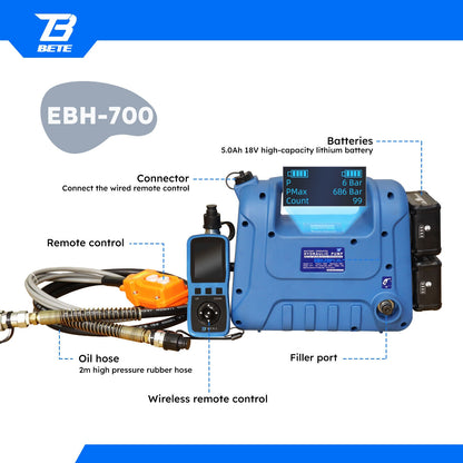 Bete Rechargeable Hydraulic Pump 700 Bar - Automatic Reset