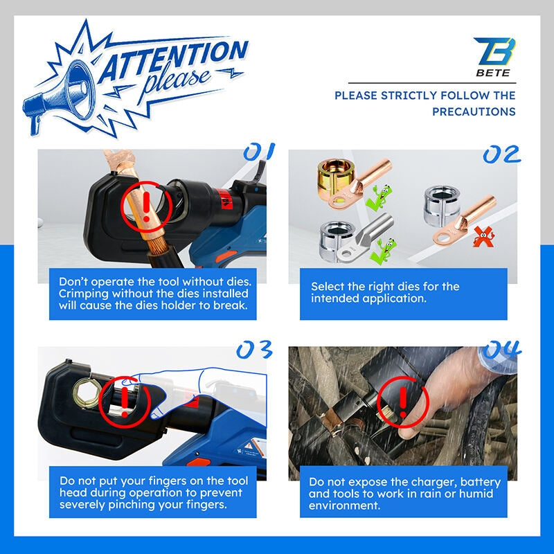 ECT-12042 Cordless Hydraulic Cable Crimping 12t