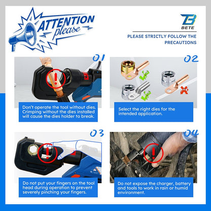 ECT-12042 Cordless Hydraulic Cable Crimping 12t