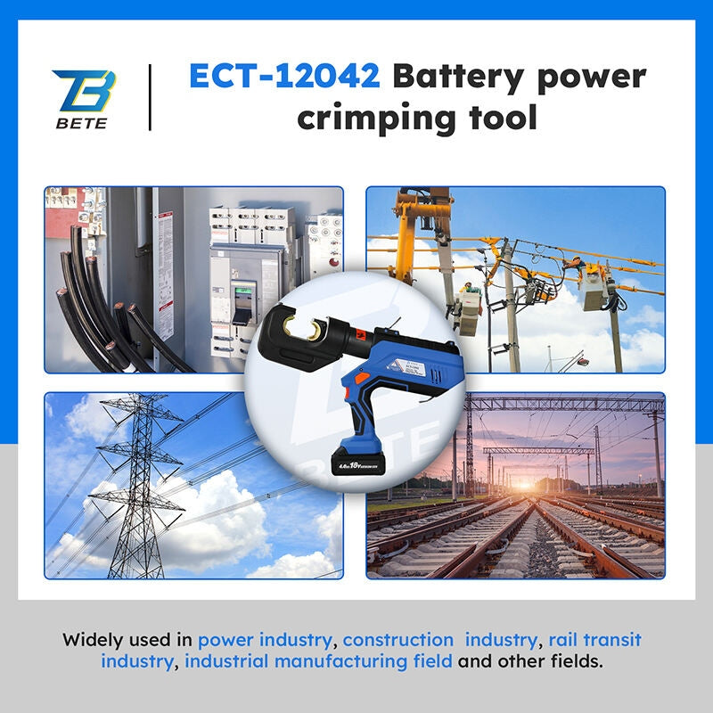 ECT-12042 Cordless Hydraulic Cable Crimping 12t