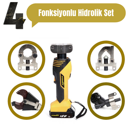 Hydrarite Jawless and Jaw Shoe Crimping Head + Cutting + Drilling (4 Functions)