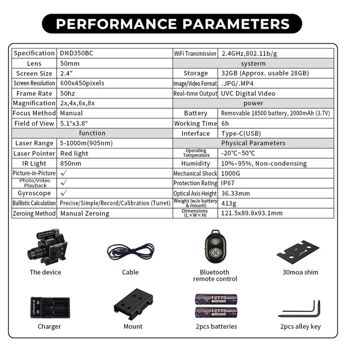 DND350BC Gece Görüş Dürbünü