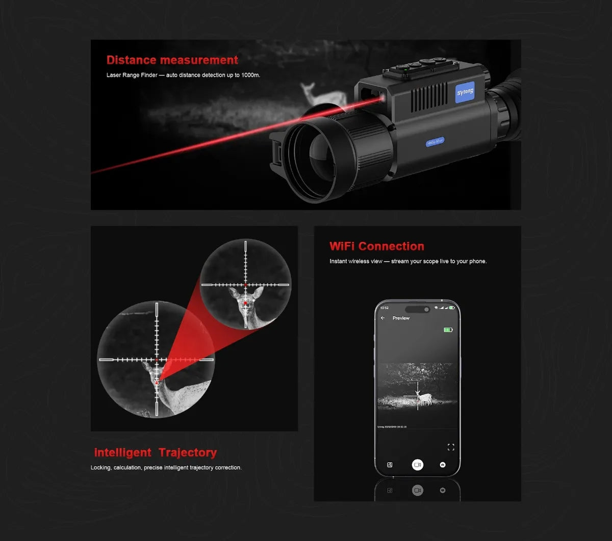 Sytong MM06 Termal Dürbün  640 Çözünürlük 50 mm Lens + LRF