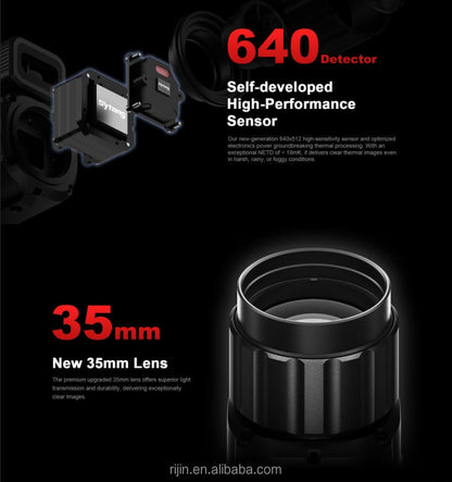 Sytong AM06-35 LRF 640x512 sensor ve Balistik Özellikli Termal Tüfek Dürbünü