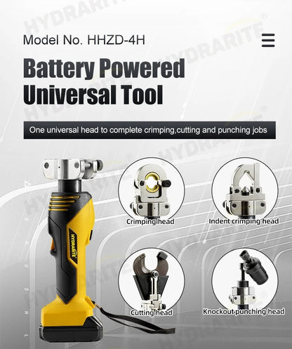 Hydrarite Jawless and Jaw Shoe Crimping Head + Cutting + Drilling (4 Functions)