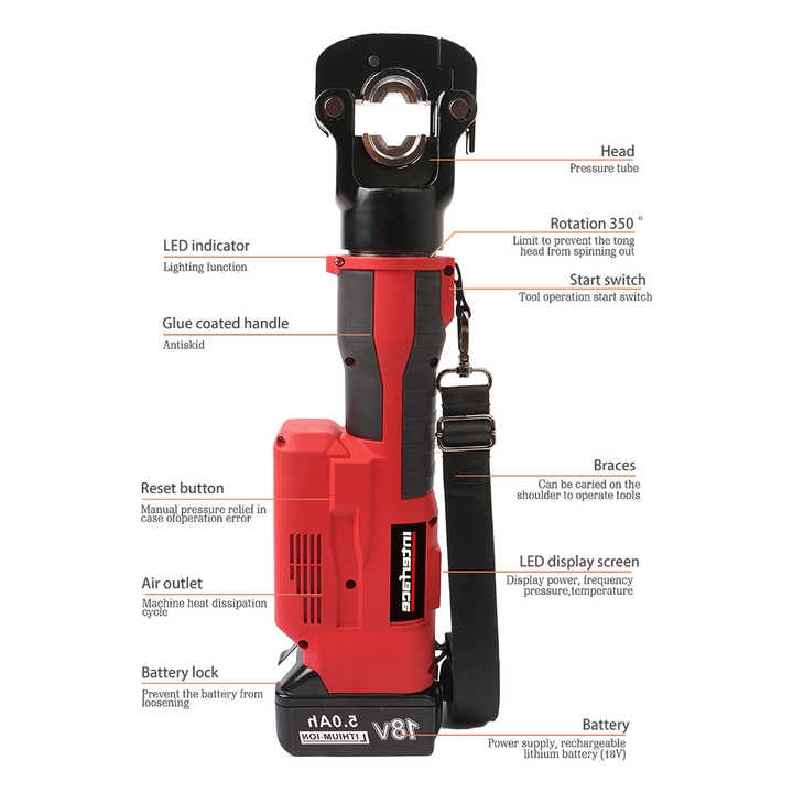 Interface B400/85C Cordless Hydraulic Cable Crimping and Cutting Machine