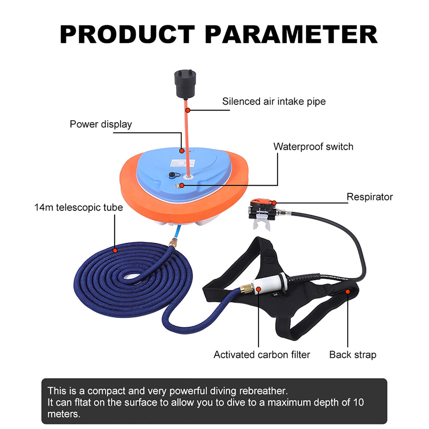 Z500 Rechargeable Scuba Diving Air Compressor (Portable Fan)