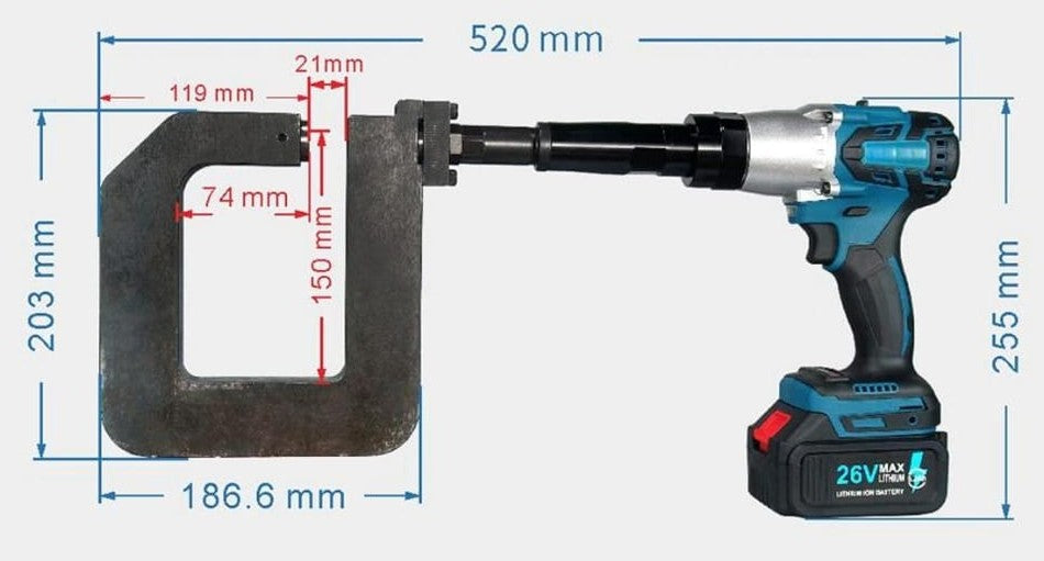 Profile Drilling Punch Set for Photovoltaic Solar Panel Mounting Table