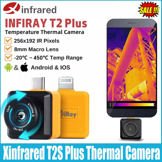 InfiRay T2S Plus Thermal Camera with 8mm Macro Lens (Thermal Camera)